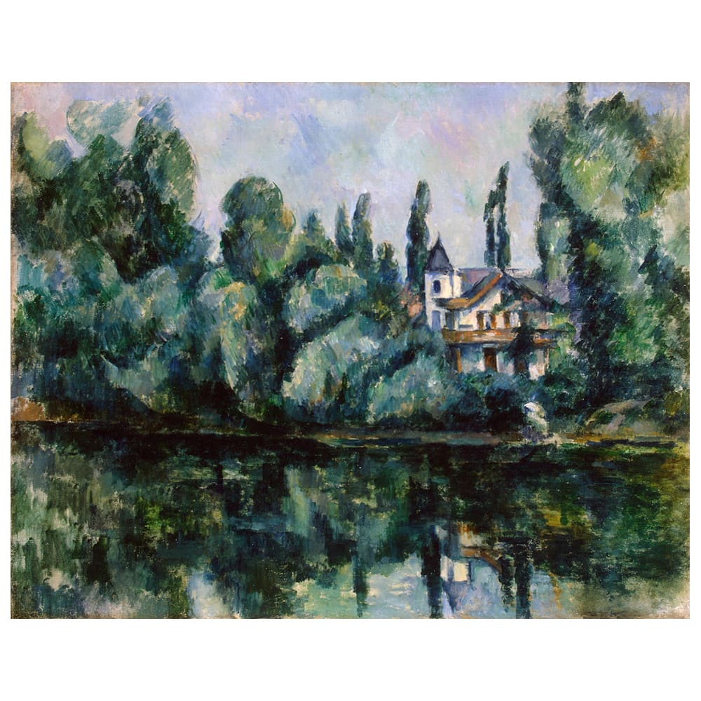 Cuadro lienzo - Los Bancos del Marne - Paul Cézanne - cm. 80x100