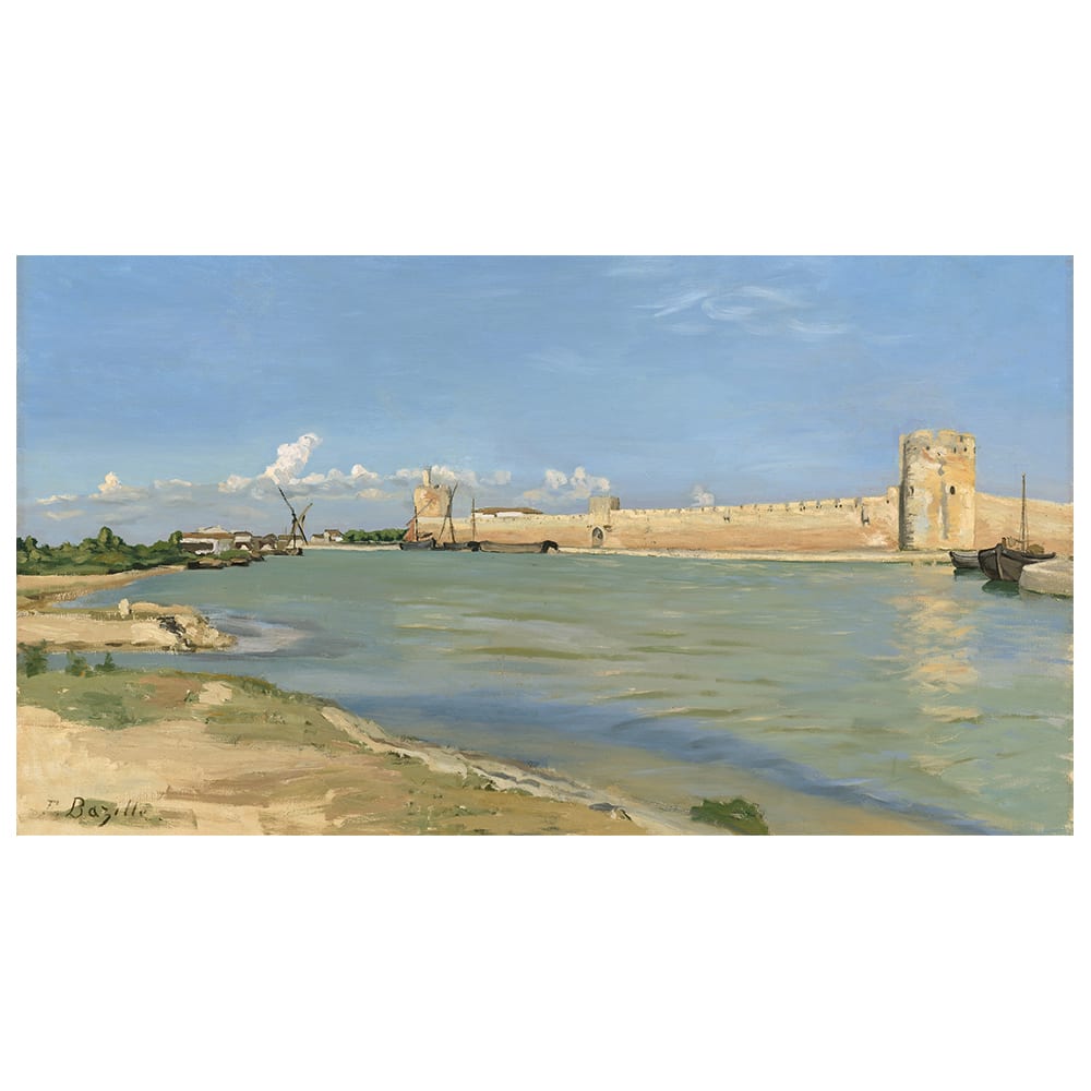 Tableau Les Remparts D'Aigues-Mortes Frédéric Bazille 50x90cm