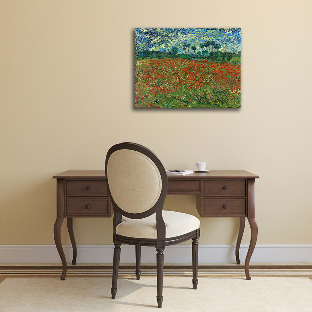 Tableau Le Champ des Coquelicots Vincent Van Gogh 80x100cm