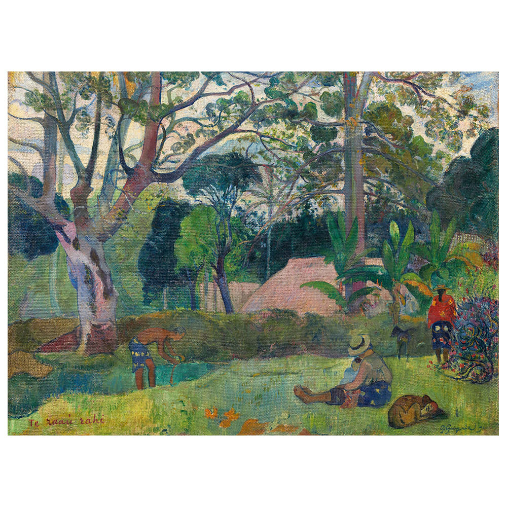 Stampa su tela - Il Grande Albero - Paul Gauguin cm. 60x80 - Multicolore - PES - Poliestere