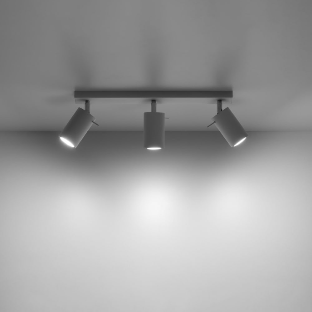 Plafonnier Acier Blanc GU10 3 Ring Line — vue 4