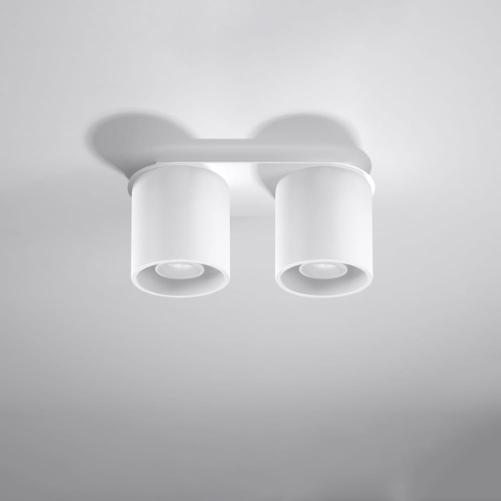 Lampada a soffitto bianca alluminio - Sollux Lighting