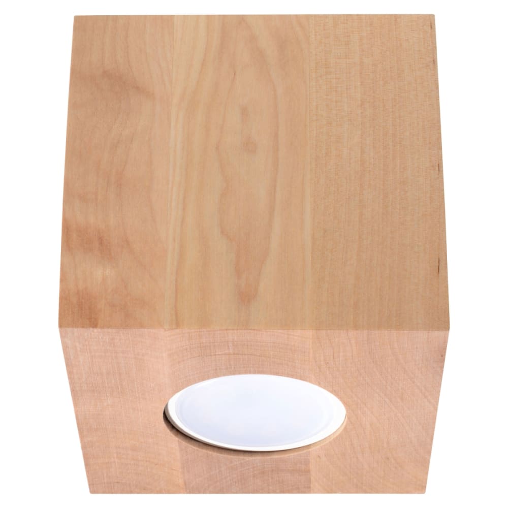 Plafonnier Bois Bois Naturel GU10 1 Quad