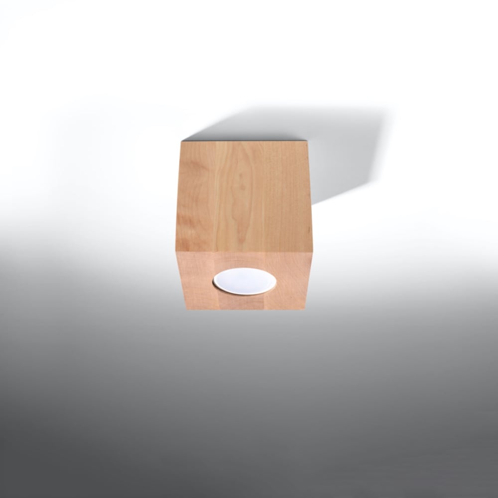 Plafonnier Bois Bois Naturel GU10 1 Quad — vue 3