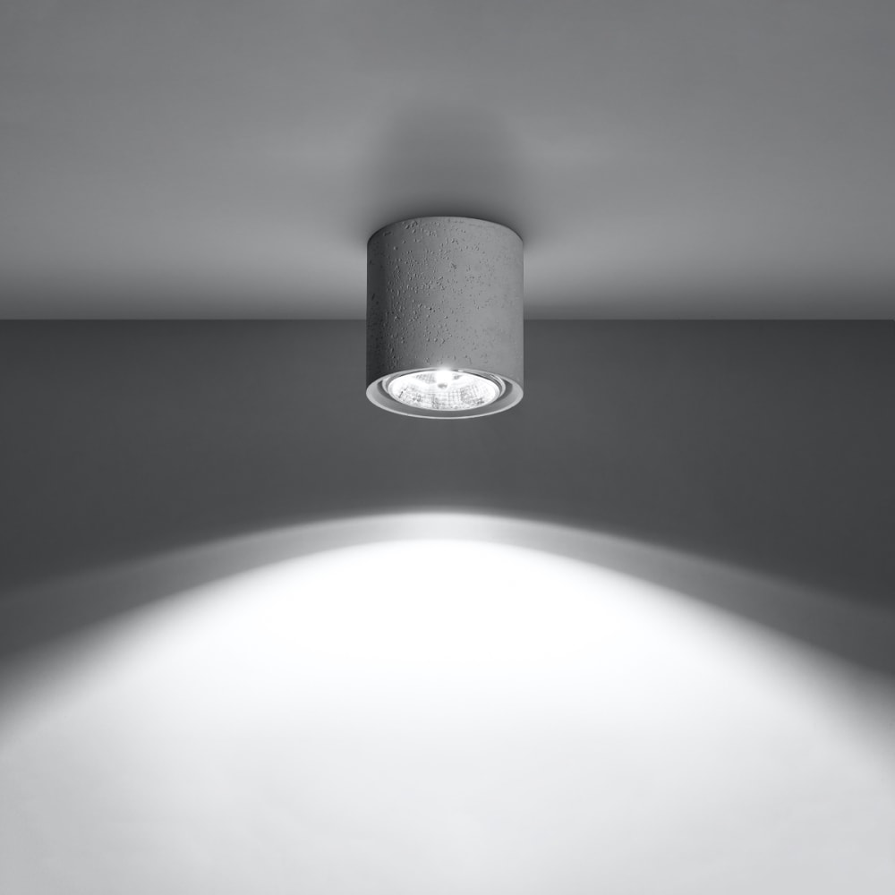 Plafonnier Béton Gris GU10 1 Cullo — vue 4