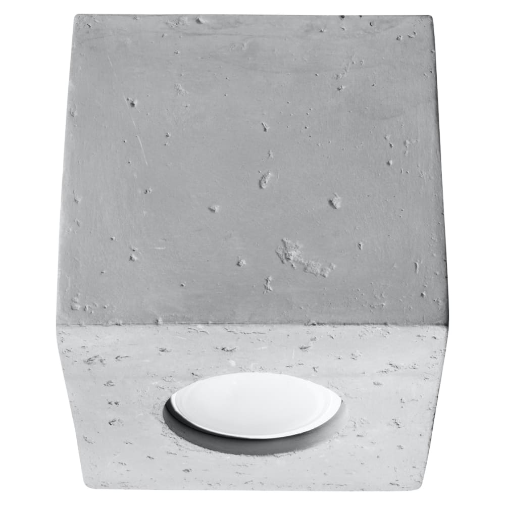 Plafonnier Béton Gris GU10 1 Quad