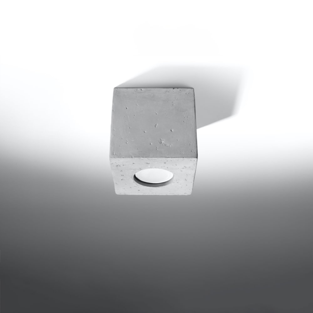 Plafonnier Béton Gris GU10 1 Quad — vue 3