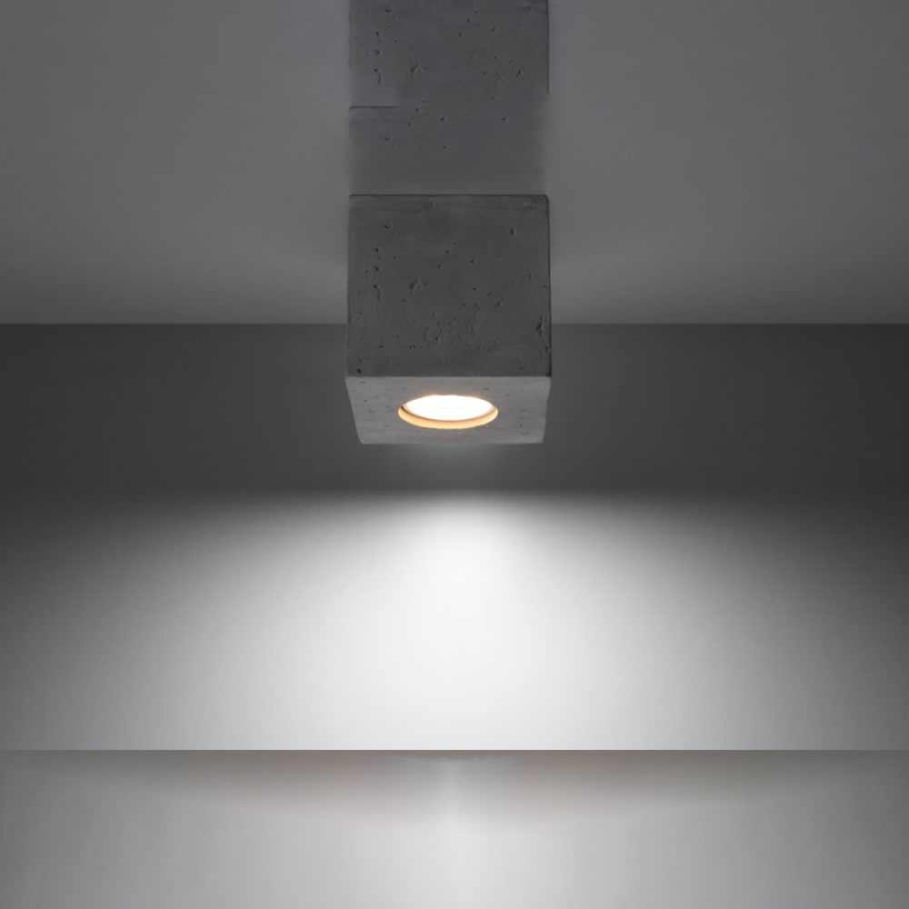 Plafonnier Béton Gris GU10 1 Quad — vue 4