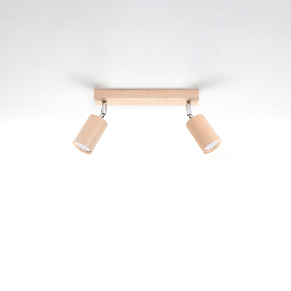 Plafonnier Bois Bois Naturel GU10 2 Berg — vue 3