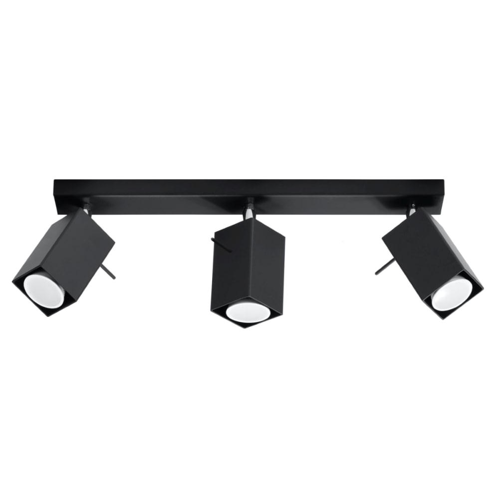Lámpara de techo negro acero alt. 16 cm