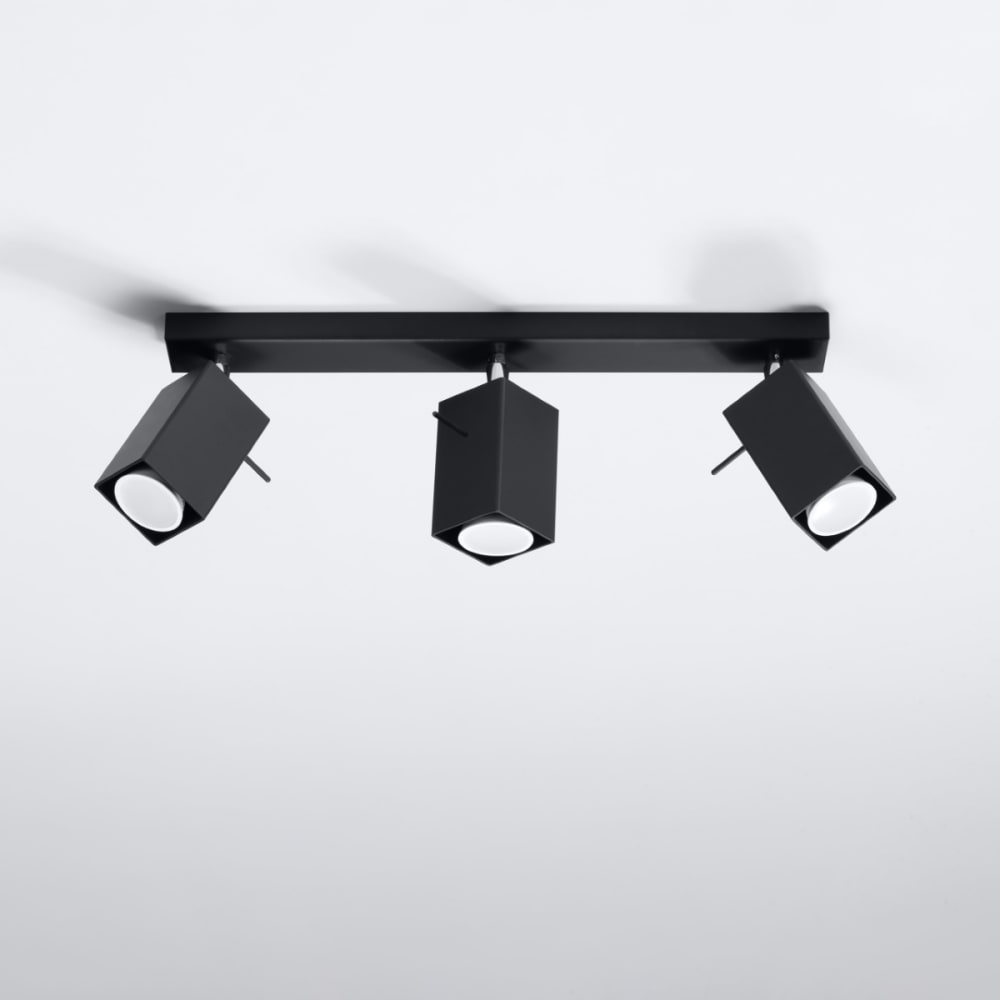 Plafonnier Acier Noir GU10 3 Merida — vue 3