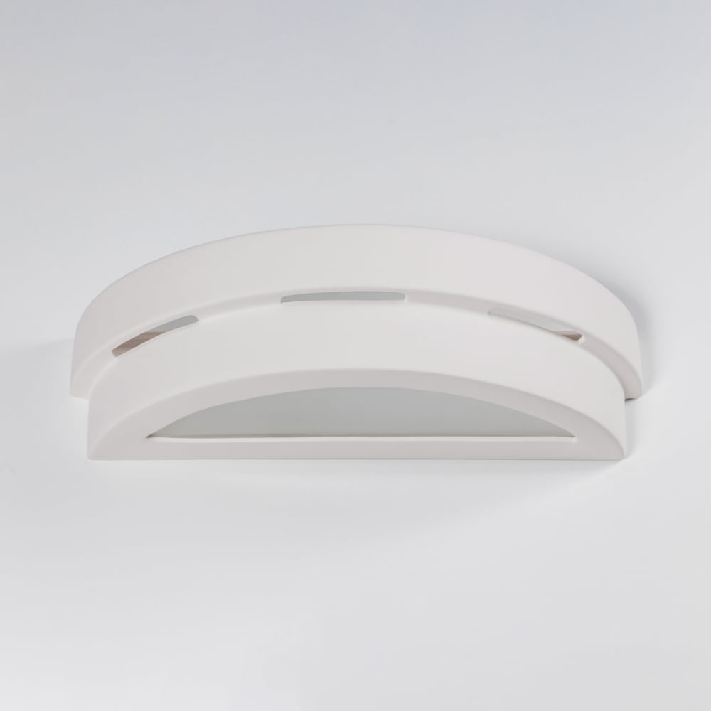 Applique semi-circulaire en céramique, blanc L: 40cm — vue 3