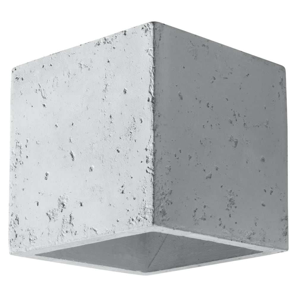 Wandleuchte aus Beton, Höhe 10 cm, grau