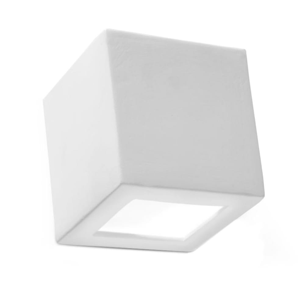 Lámpara de pared blanco cerámica/vidrio alt. 14 cm