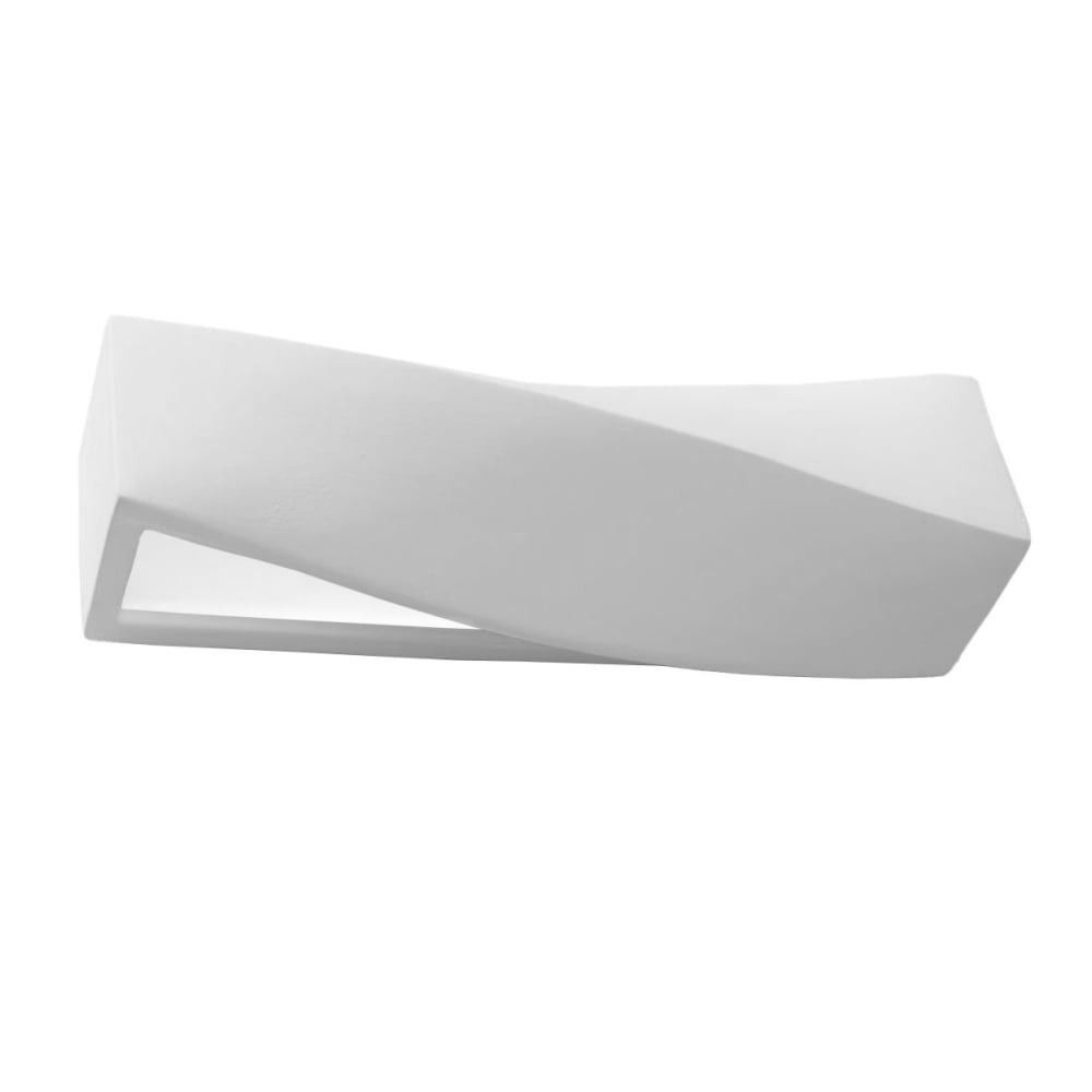 Lámpara de pared blanco cerámica/vidrio alt. 14 cm