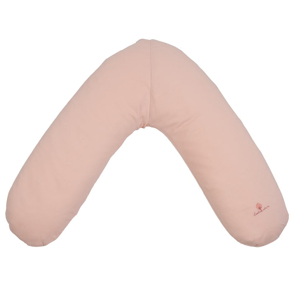 Eveil et Nature Stillkissen 160 cm Bio-Baumwolle mit abnehmbarem Bezug ORANGE Öko-Tex Zertifikat BAUMWOLLE Baby