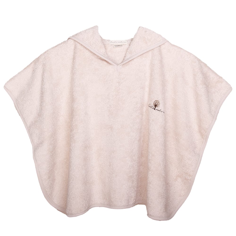 Poncho de felpa 0/24 meses algodón orgánico