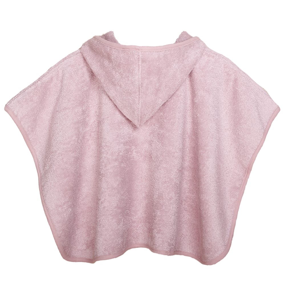 Poncho Eponge 0/24 mois Coton bio Bois de rose - Maisons du Monde