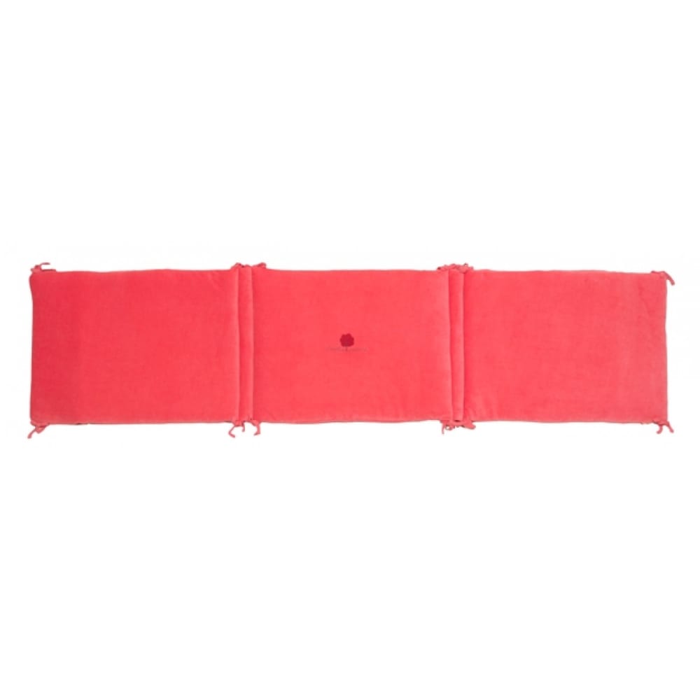 Eveil et Nature Bettumrandung aus Velours 40x180 cm Bio-Baumwolle ROT Öko-Tex Zertifikat BAUMWOLLE Baby