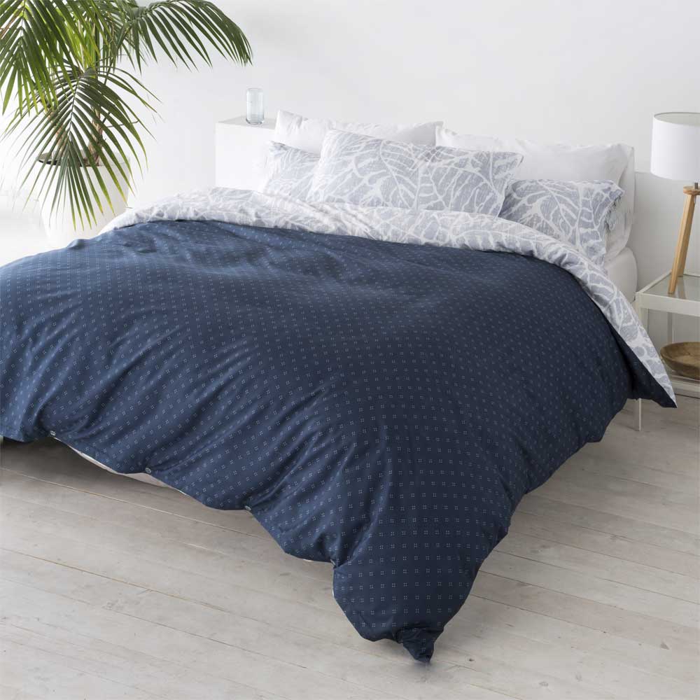 Funda nórdica reversible microfibra gris 240x220 Cama de 150 - Maisons du Monde