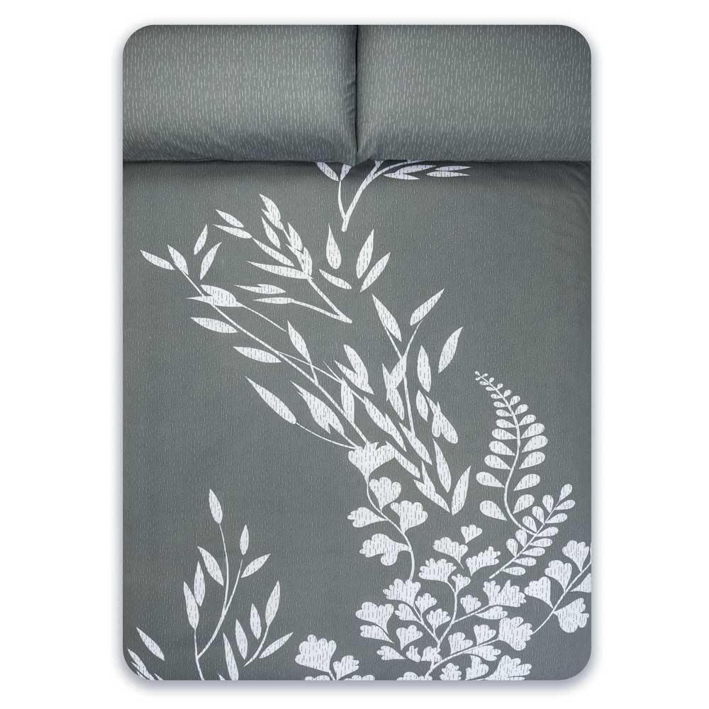 Funda Nordica algodón poliéster gris 220 X 260 Cama de 135 - Maisons du Monde