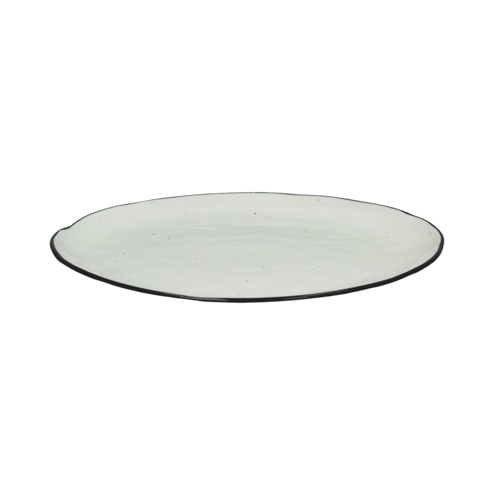 Assiette plate en porcelaine blanche