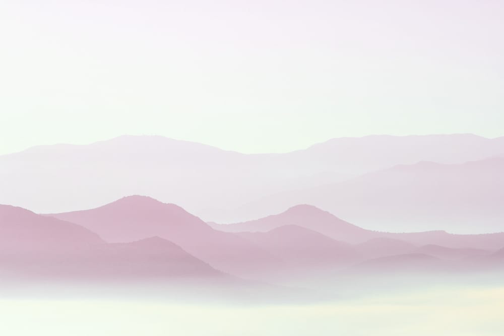 Papier peint misty mountains, rose 340 x 250cm — vue 3