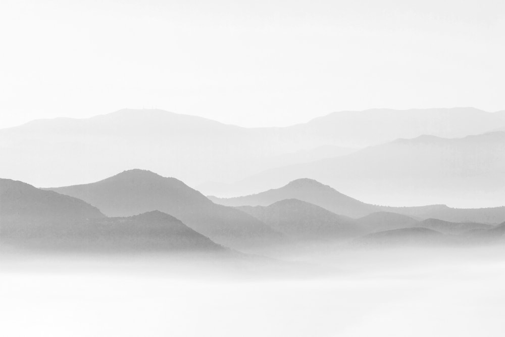 Carta da parati panoramica misty mountains, grigio 170 x 250 -