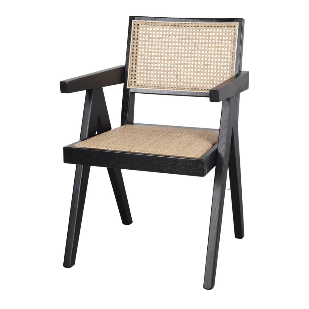Silla de madera - negro - 86x57x60
