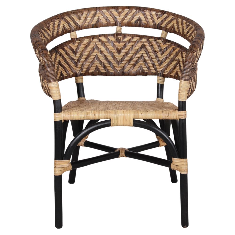 Silla de ratán dalucy - black - 82x70x65 - Maisons du Monde