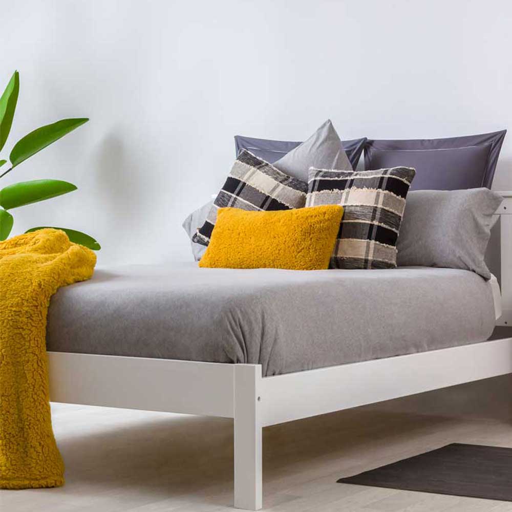 Funda nórdica punto jersey algodón gris ( 220x260 ) Cama de 135