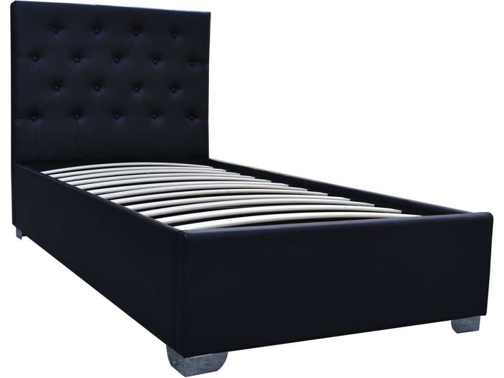 Lit coffre en simili - cuir