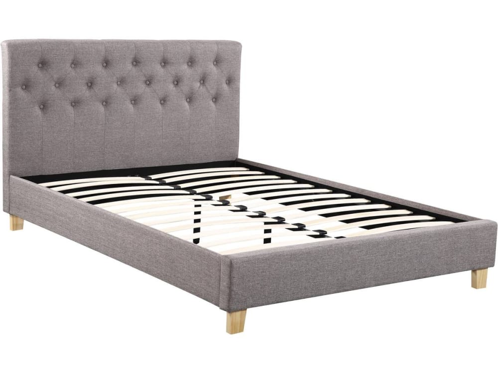 Lit en tissu taupe 160 x 200 cm Lit en tissu taupe 160 x 200 cm