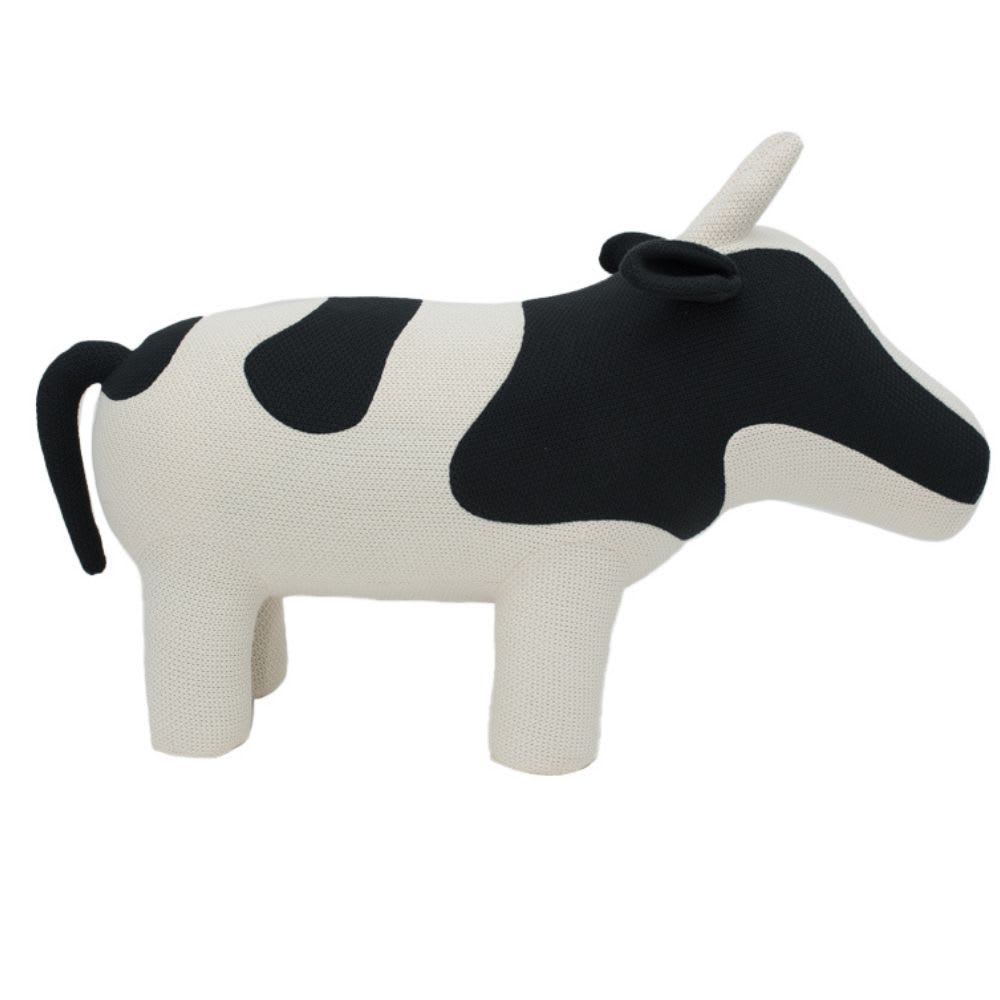 Peluche vaca maxi de algodón 100% blanco 110X45X75 cm
