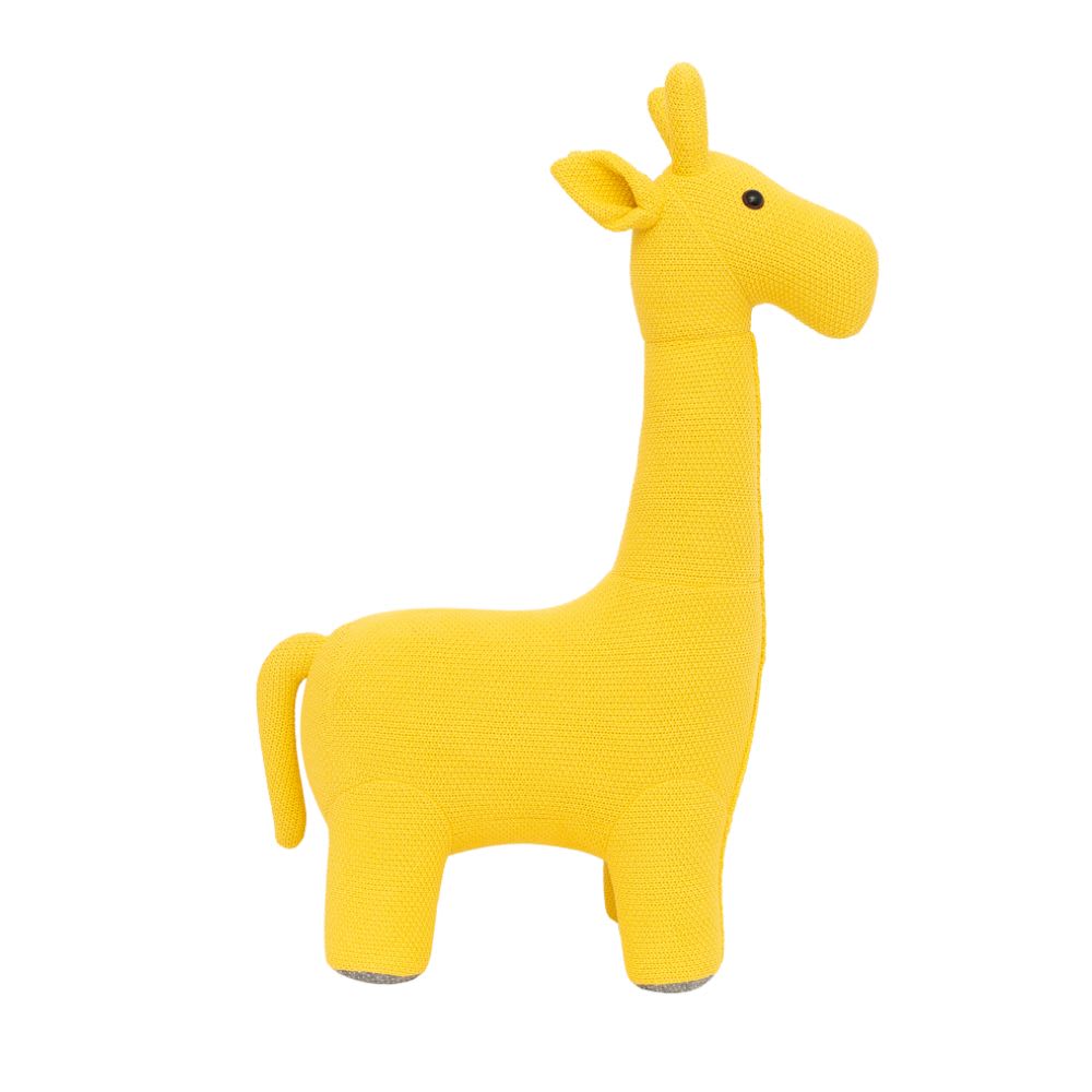 Peluche jirafa maxi de algodón 100% amarillo 90X33X128 cm