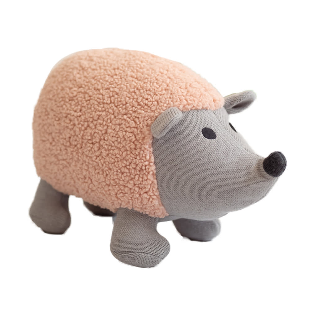 Peluche erizo mini de algodón 100% rosa 20X40X28 cm