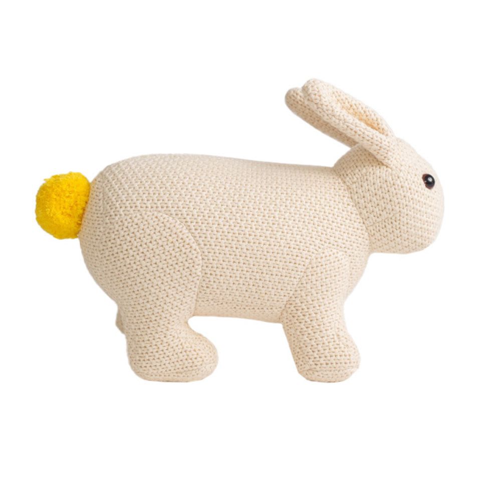 Peluche conejo mini de algodón 100% blanco 36X17X26 cm