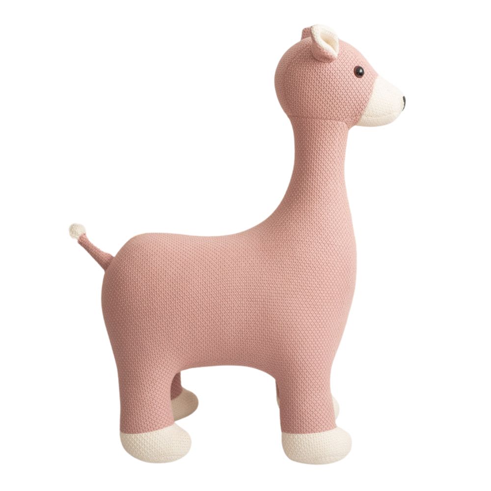 Peluche ciervo maxi de algodón 100% rosa 73X33X88 cm