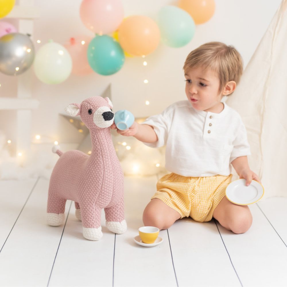 Peluche mini-cerf 100% coton rose - Maisons du Monde