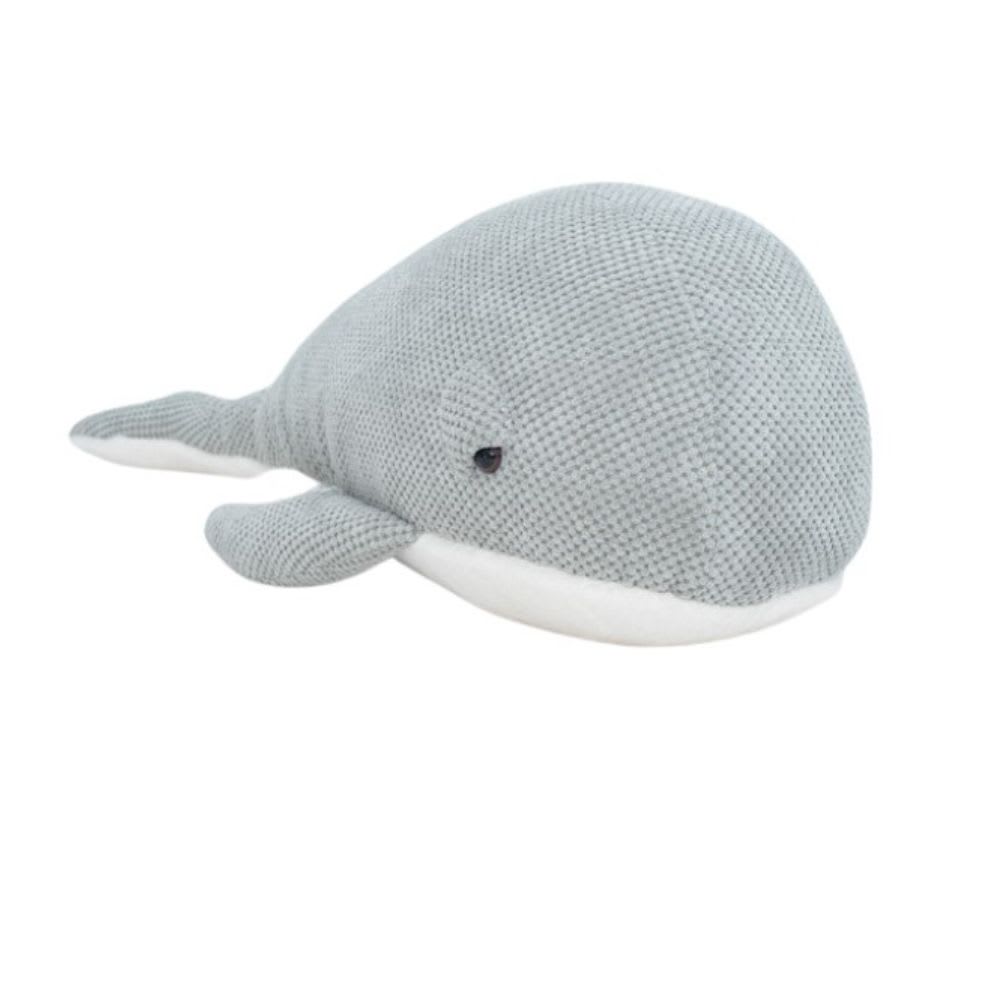 Peluche ballena de algodón 100% gris 120X77X28 cm