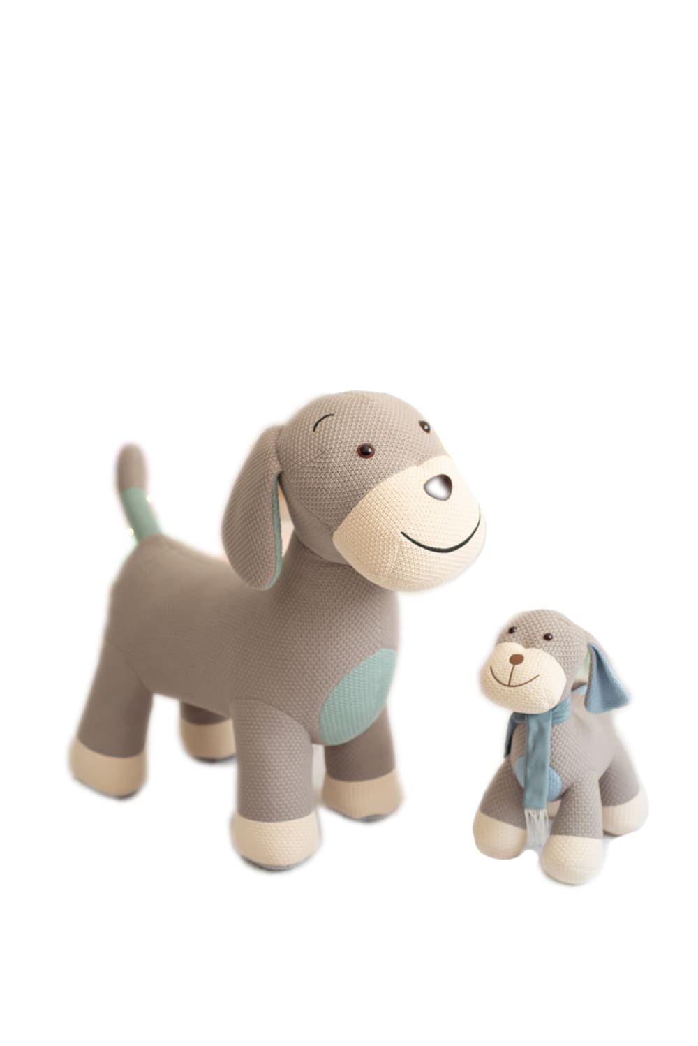 Pack peluches cockers de algodón 100% gris