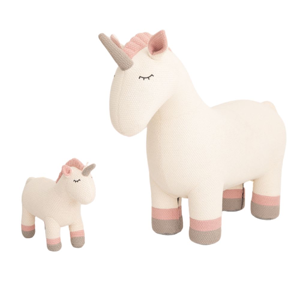 Pack peluches unicornio de algodón 100% blanco