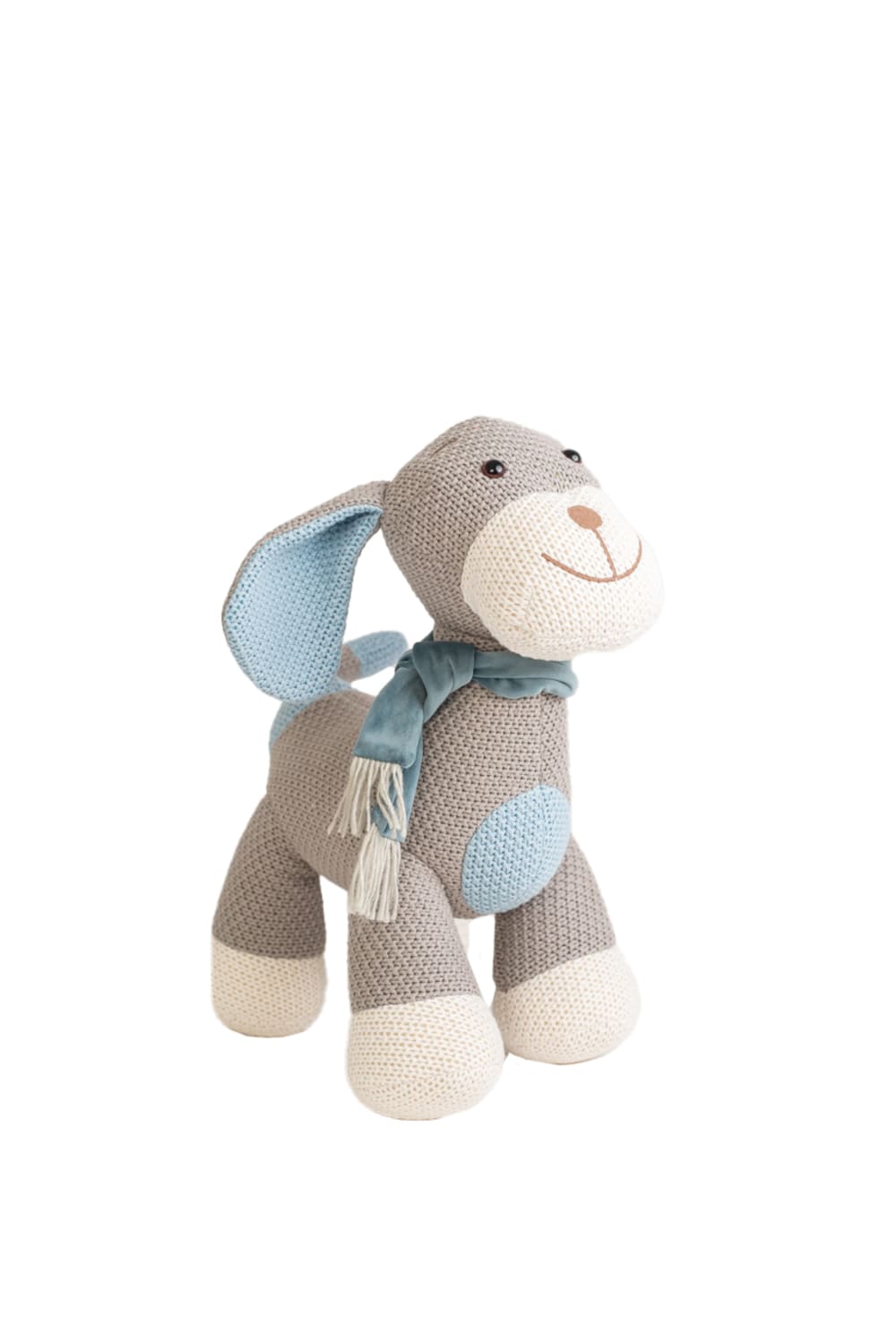 Peluche mini-chein Cocker 100% coton gris