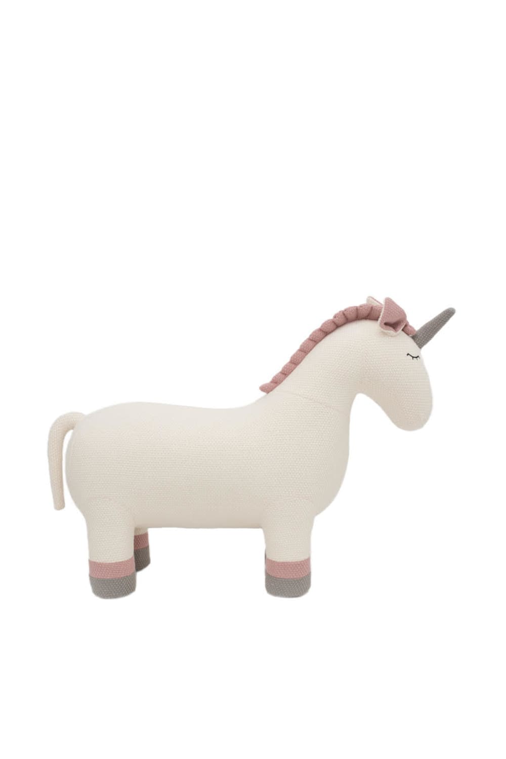 Peluche unicornio maxi de algodón 100% blanco 110X33X83 cm - Maisons du Monde