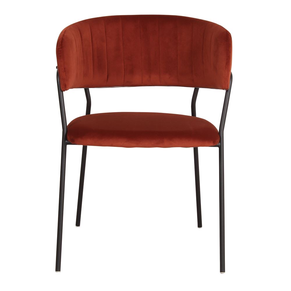 Silla tapizada - terracota - 81x54x53 - Maisons du Monde