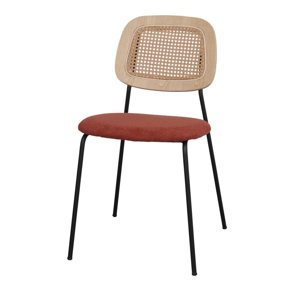 Silla tapizada - terracota - 82x47x51