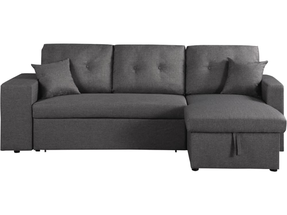 Canapé d'angle convertible - places gris