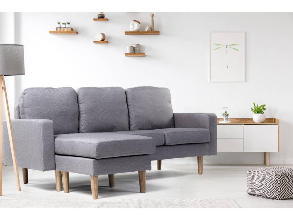 Sofá esquinero gris 194 x 75 x 84 cm - Maisons du Monde