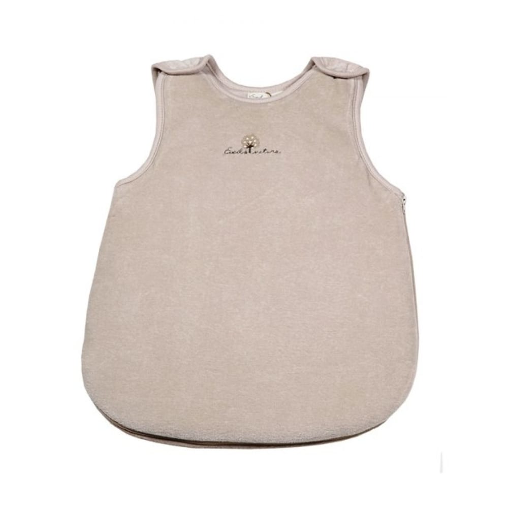 Eveil et Nature Winterschlafsack 55 cm 0-3 Monate TOG 2.5 Bio-Baumwolle BEIGE Öko-Tex Zertifikat BAUMWOLLE Baby