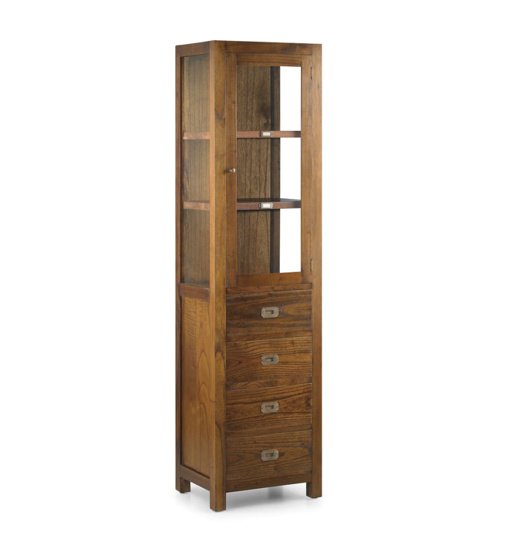 MOYCOR Vitrine aus Mindi-Holz, H 190 cm, braun style landhaus - Holz